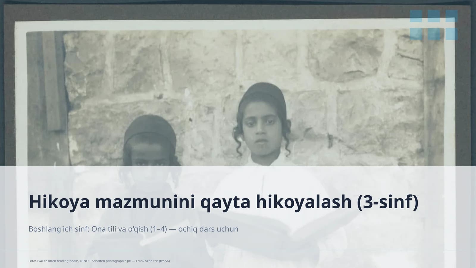 Hikoya mazmunini qayta hikoyalash (3-sinf)