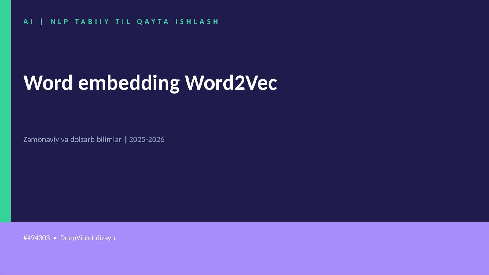 Word embedding Word2Vec