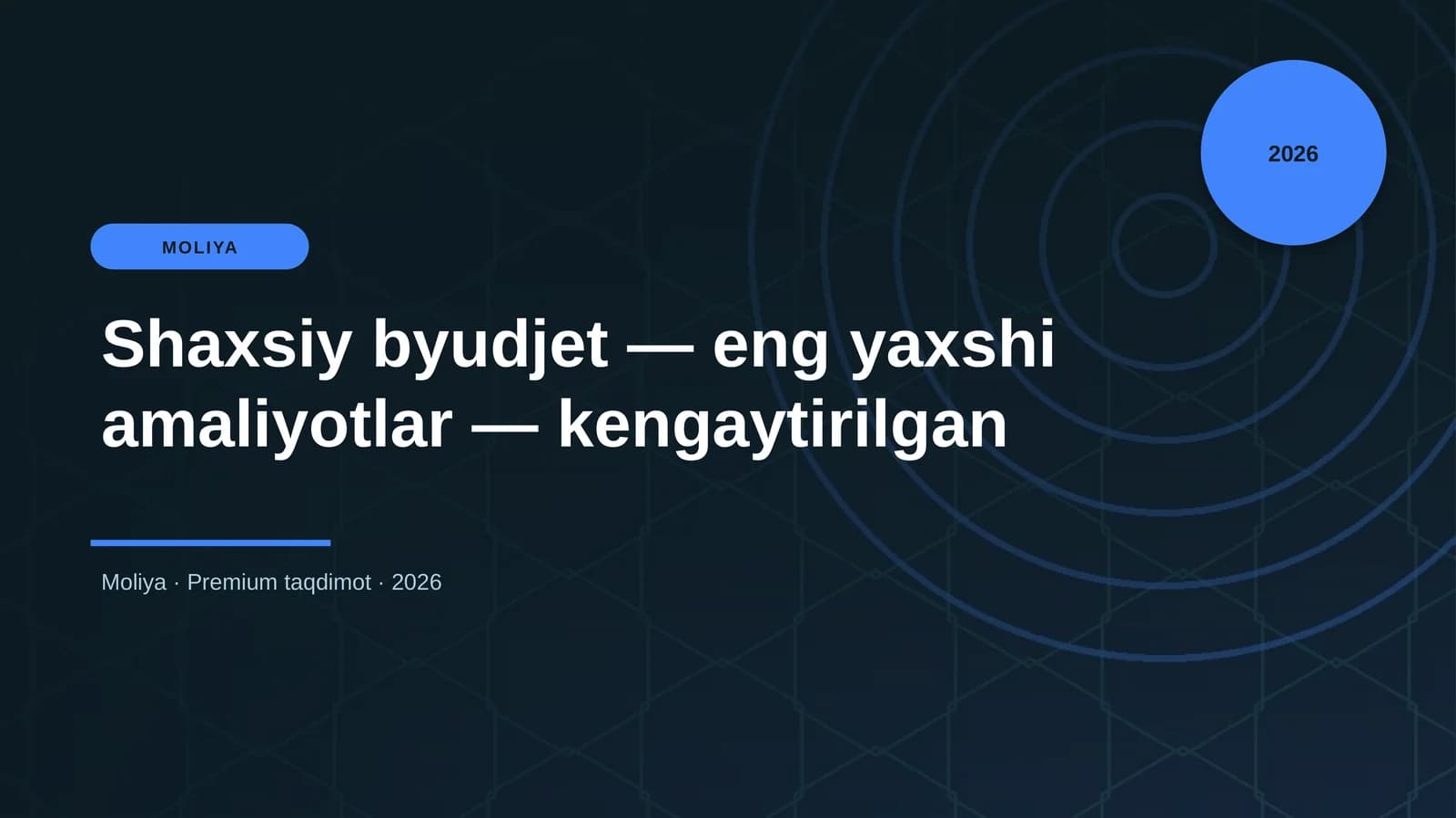 Shaxsiy byudjet — eng yaxshi amaliyotlar — kengaytir