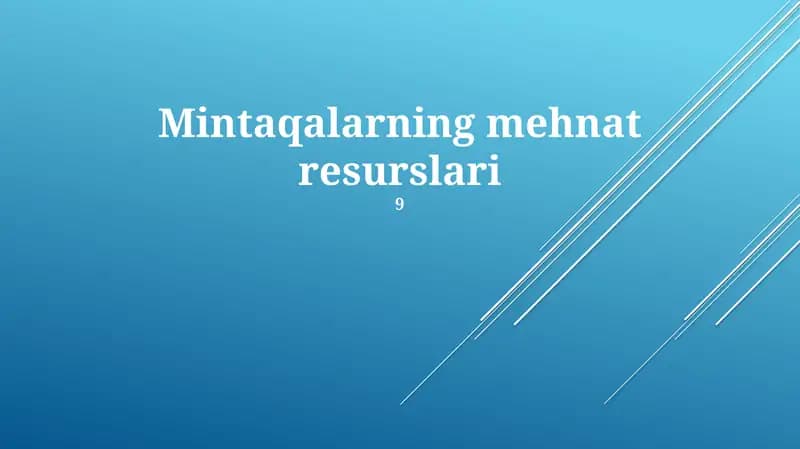 Mehnat munosabatlari va nizolar