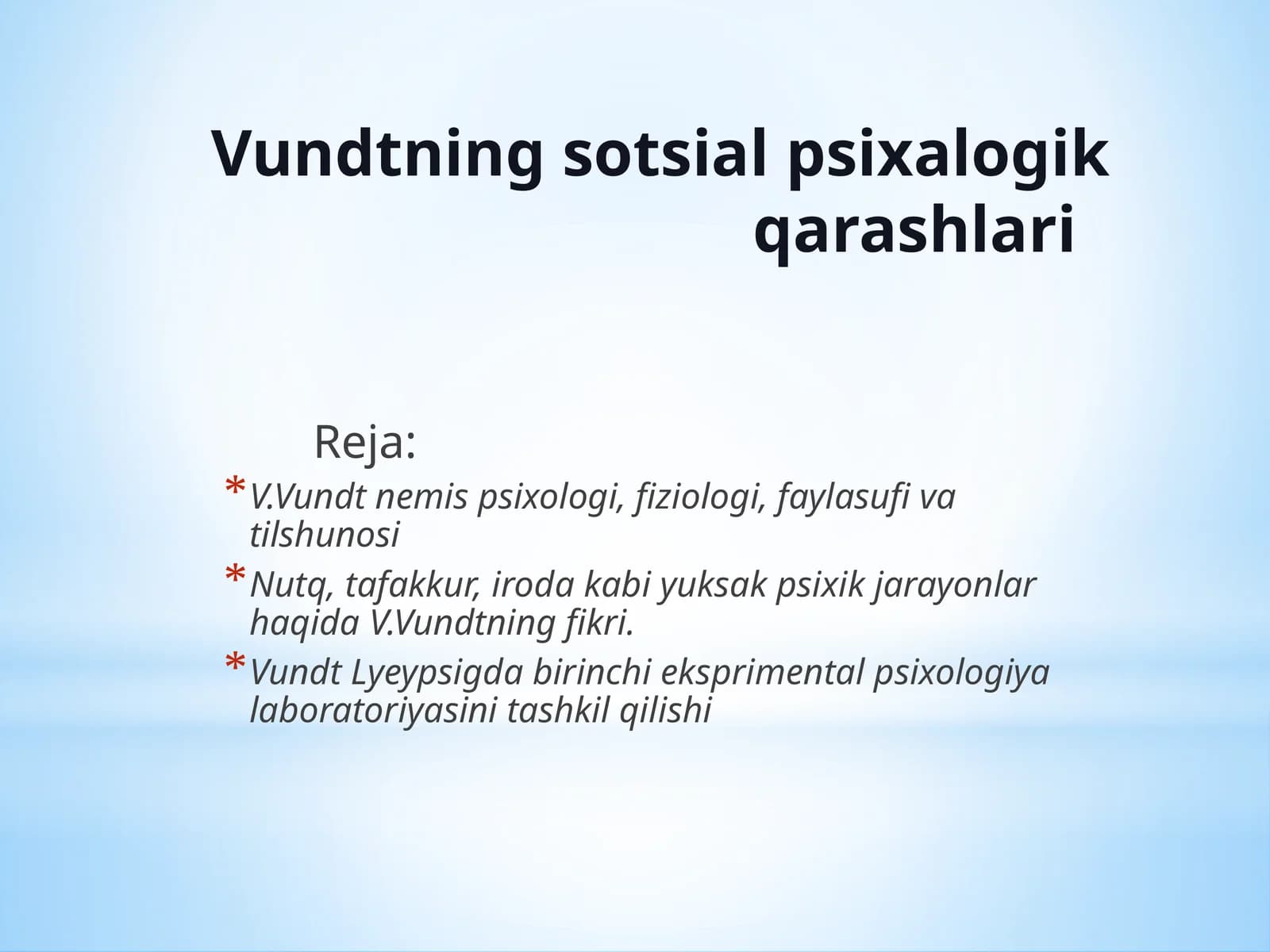 Vundtning sotsial psixalogik qarashlari