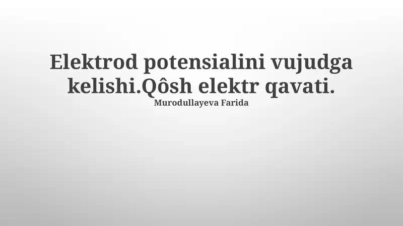 Standart Elektrod Potensiallari