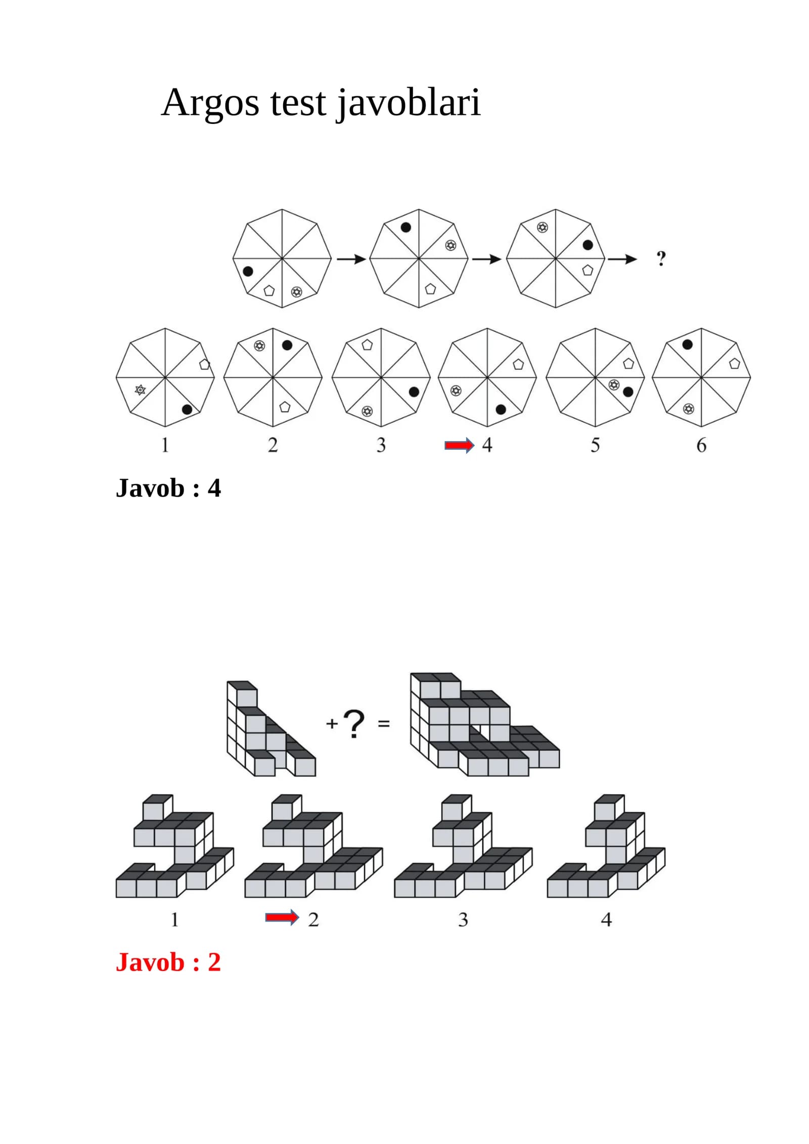 Argos test javoblari