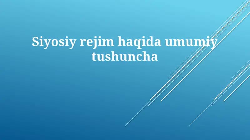 Siyosiy rejimlar