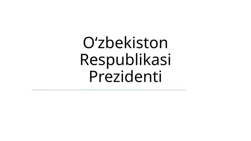 Shavkat Mirziyoyevning merosi