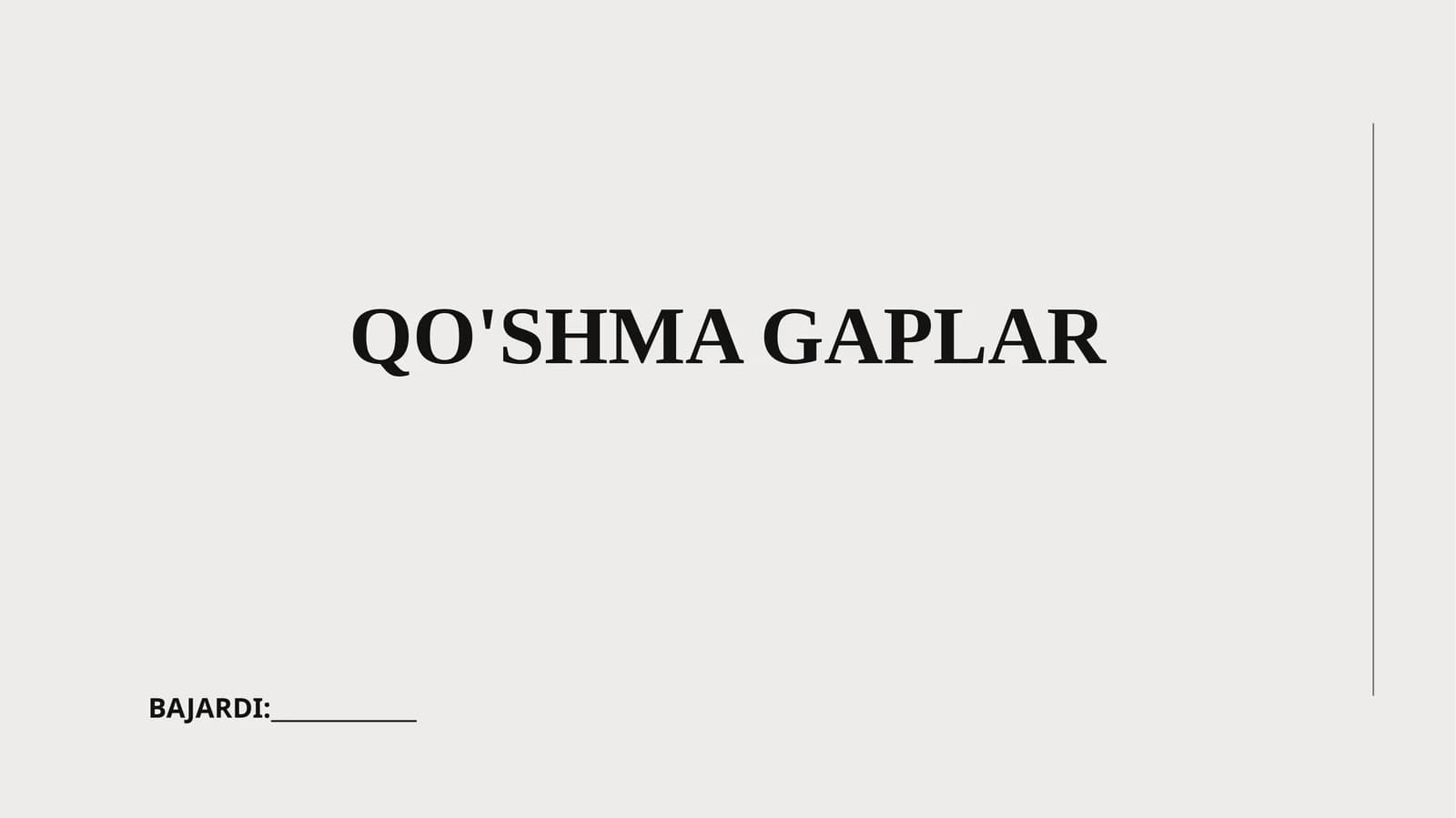 Qo'shma gap tushunchasi