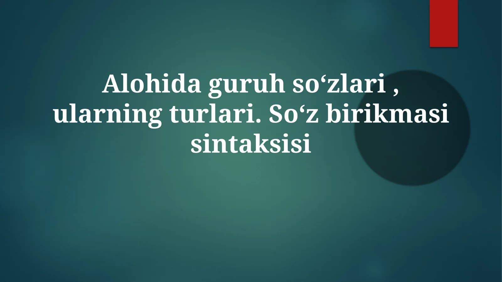 So'z birikmalarining sintaksisi