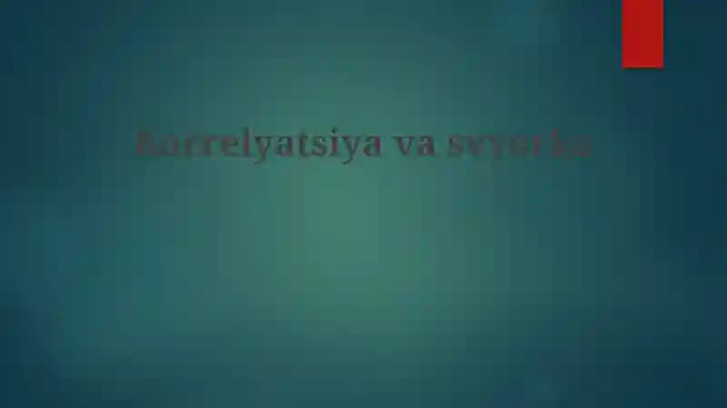 Korrelyatsiyavasvyorka