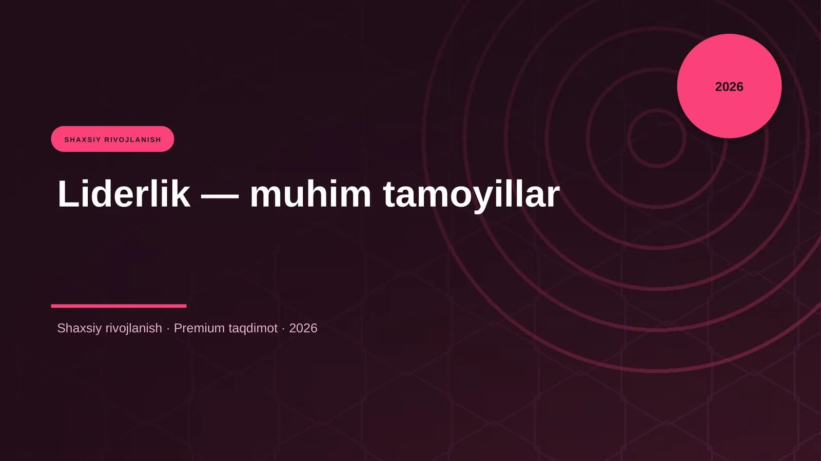 Liderlik — muhim tamoyillar