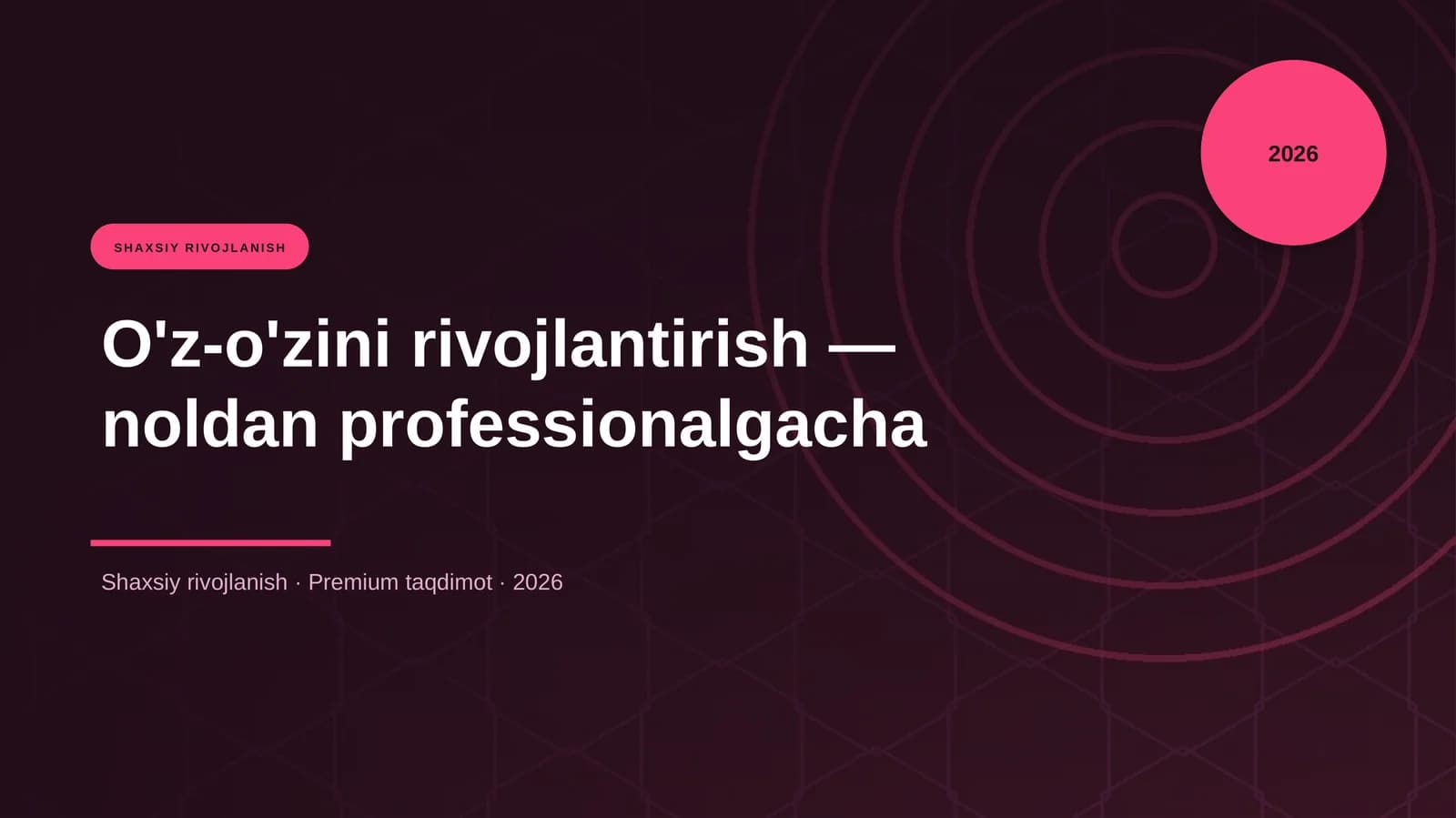 O'z-o'zini rivojlantirish