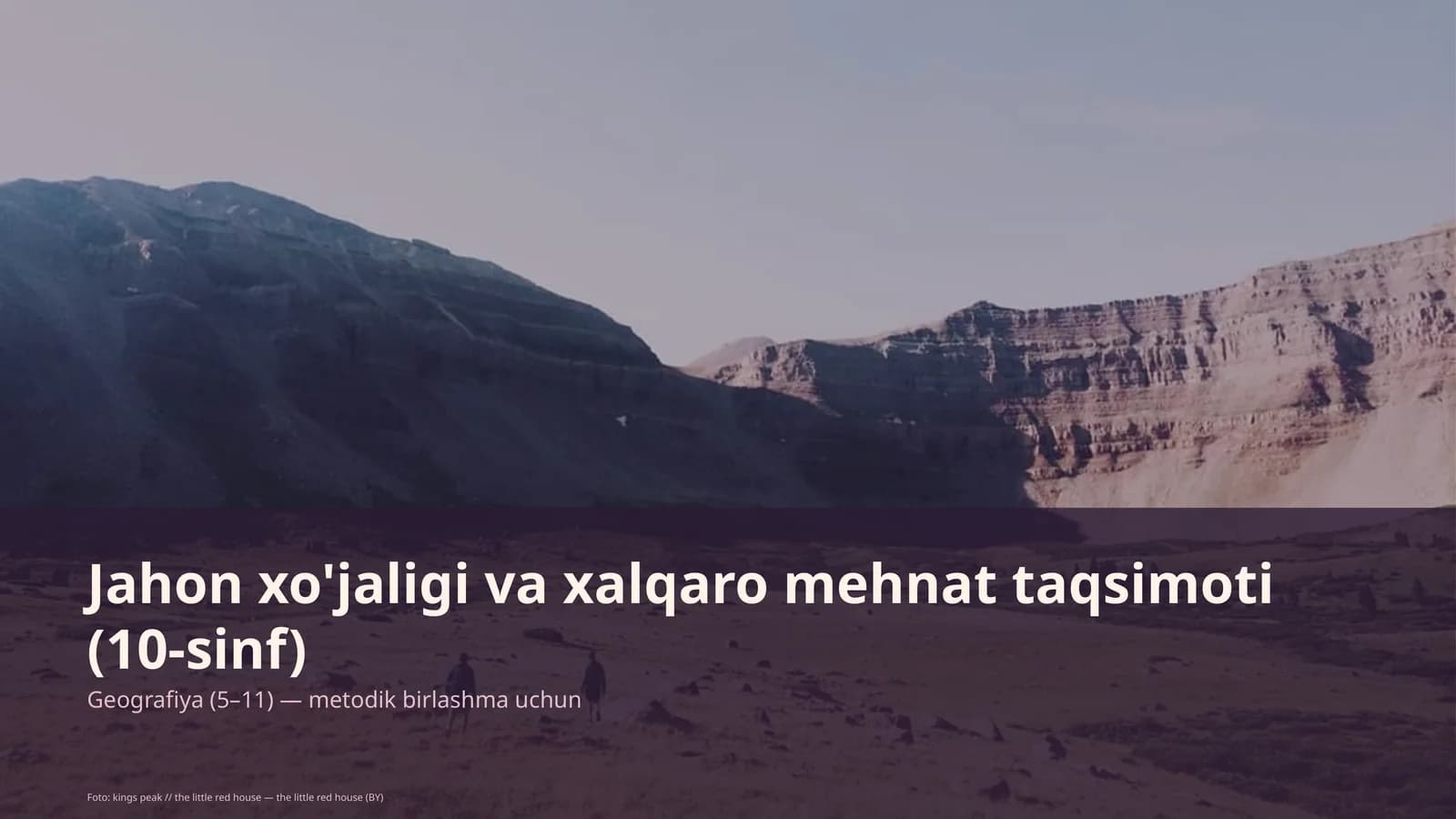 Jahon xo'jaligi va xalqaro mehnat taqsimoti (10-sinf)