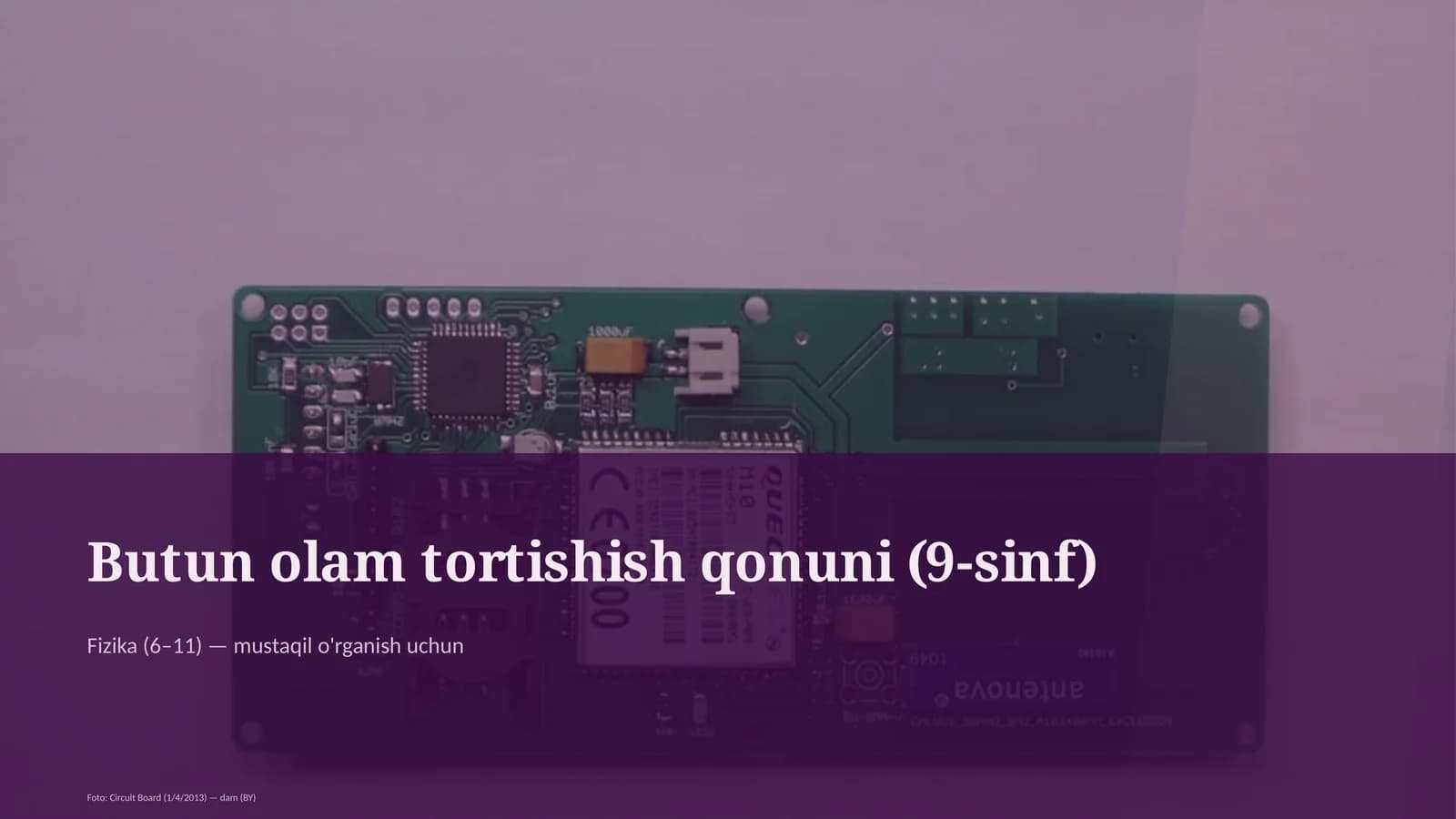 Butun olam tortishish qonuni (9-sinf)