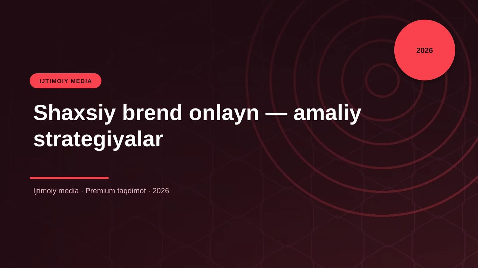 Shaxsiy brend onlayn — amaliy strategiyalar