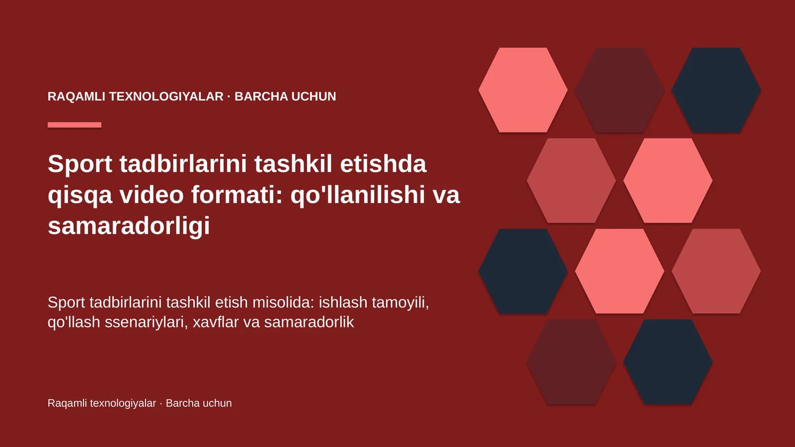 Format — kontentning ko'rinishi, davomiyligi va ekran o'lchami