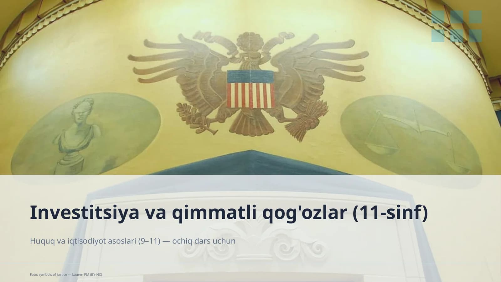 Huquq va iqtisodiyot asoslari (9–11) — ochiq dars uchun