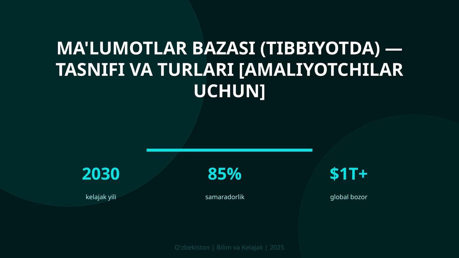 Ma'lumotlar bazasi (tibbiyotda) — tasnifi va turlari [amaliyotchilar uchun]