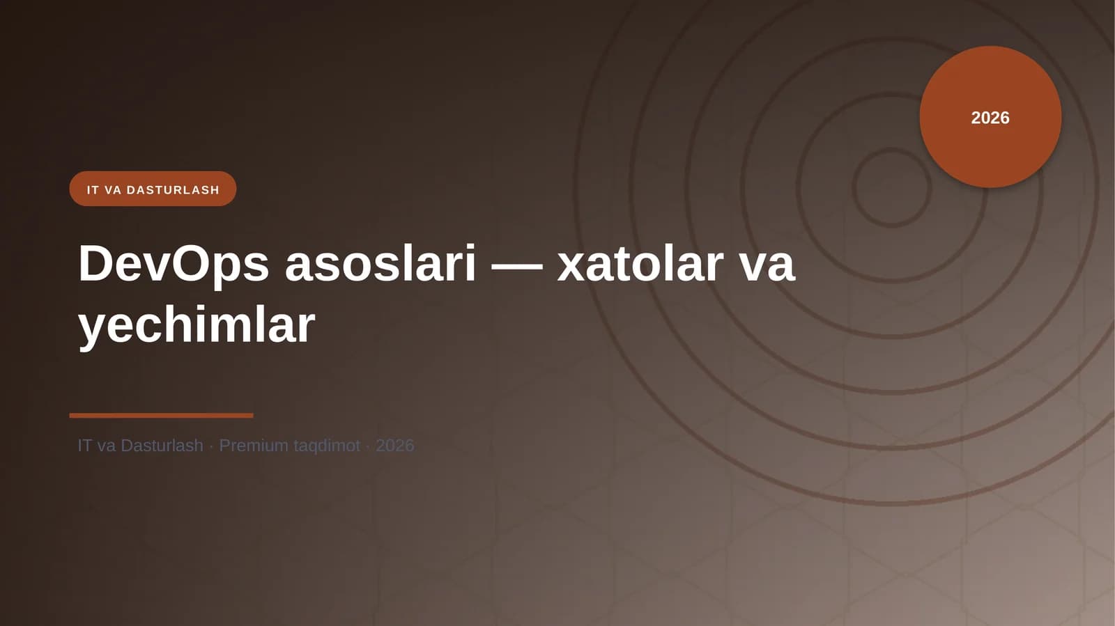 DevOps asoslari — xatolar va yechimlar
