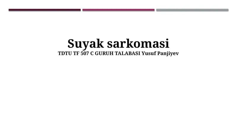 Suyak sarkomasi