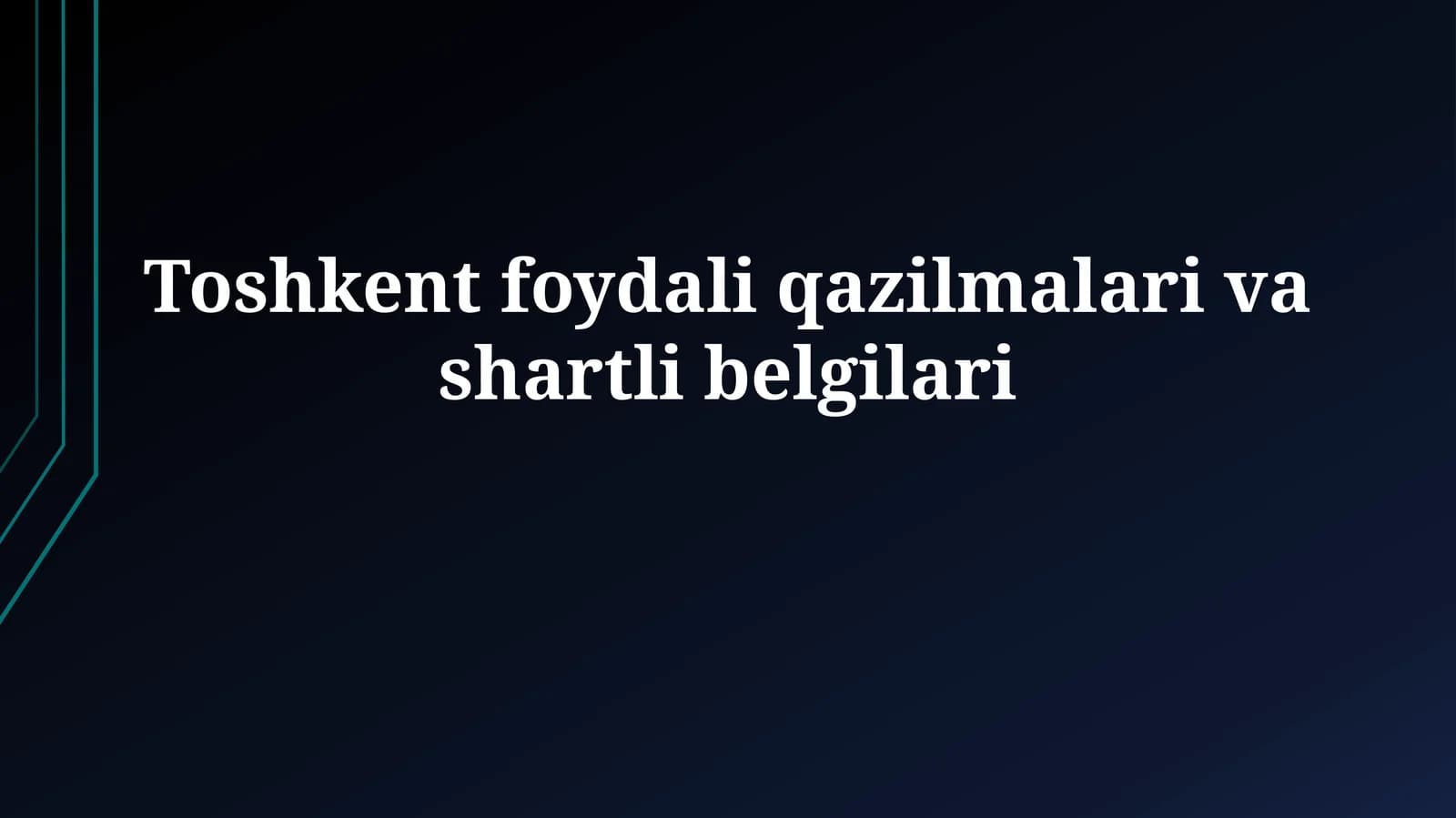 Toshkent foydali qazilmalari vashartlibelgilari