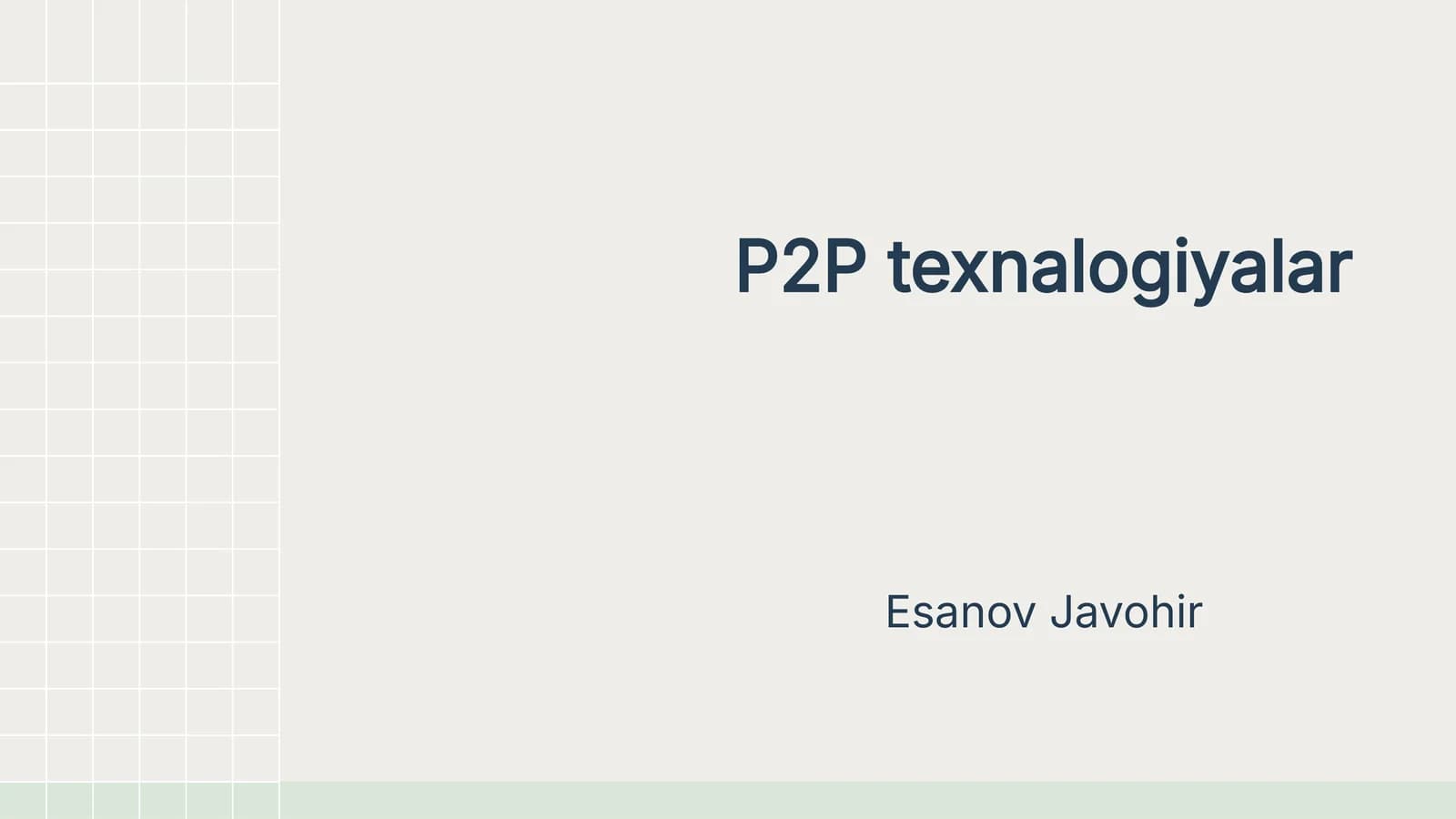 P2P texnalogiyalar