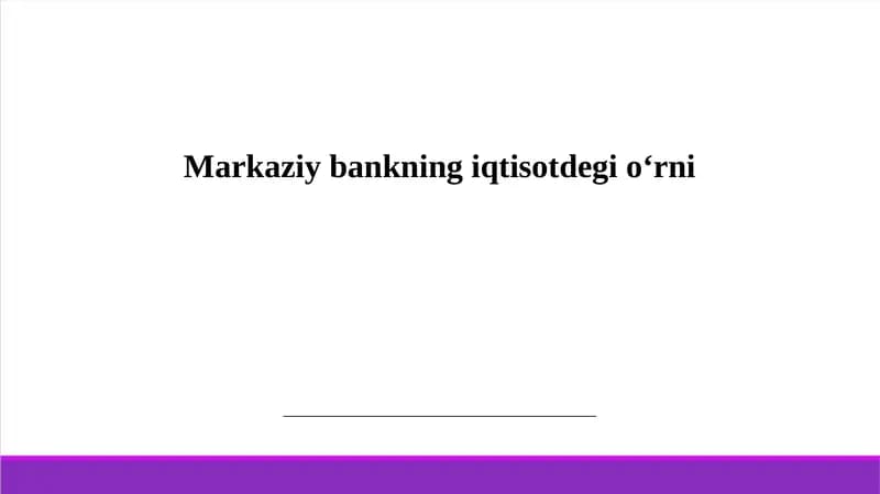 Markaziybankningiqtisotdegio‘rni
