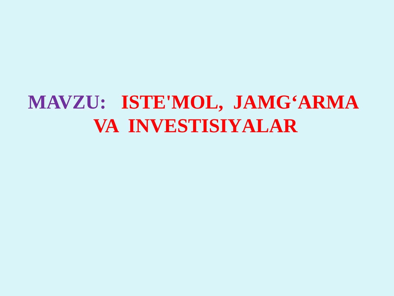 ISTE'MOL, JAMGʻARMA VESTISIYALAR
