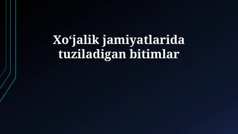 Shartnoma tuzish jarayoni va muhim jihatlari