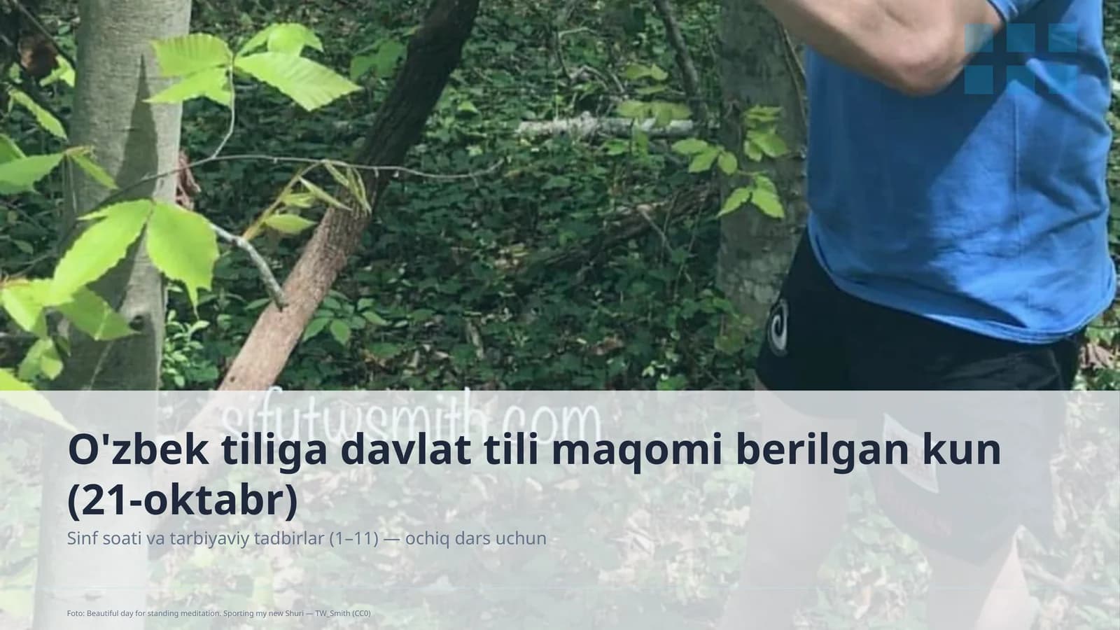 Sinf soati va tarbiyaviy tadbirlar (1– 11) — ochiq dars uchun