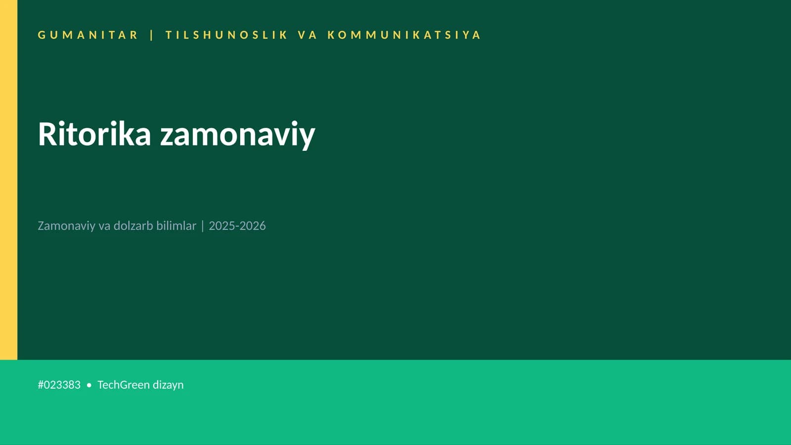 Ritorika zamonaviy
