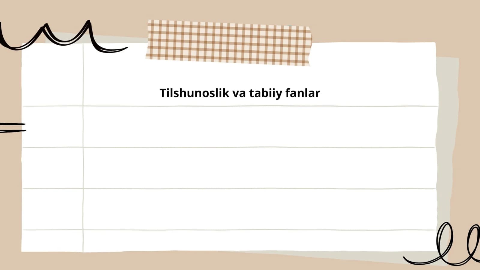 Tilshunoslik va Tabiiy Fanlar