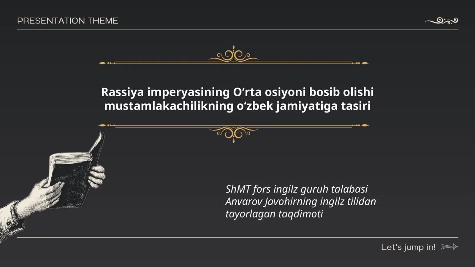 Ingiliz tilidan tayorlagan taqdimot