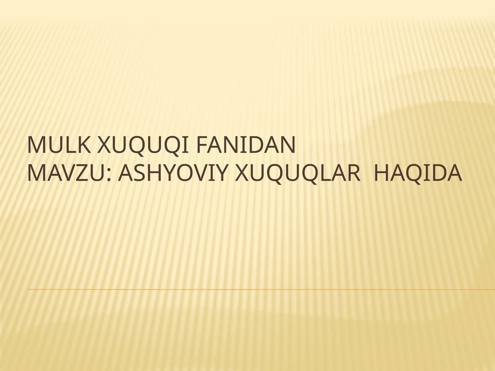 Ashyoviy huquqlar