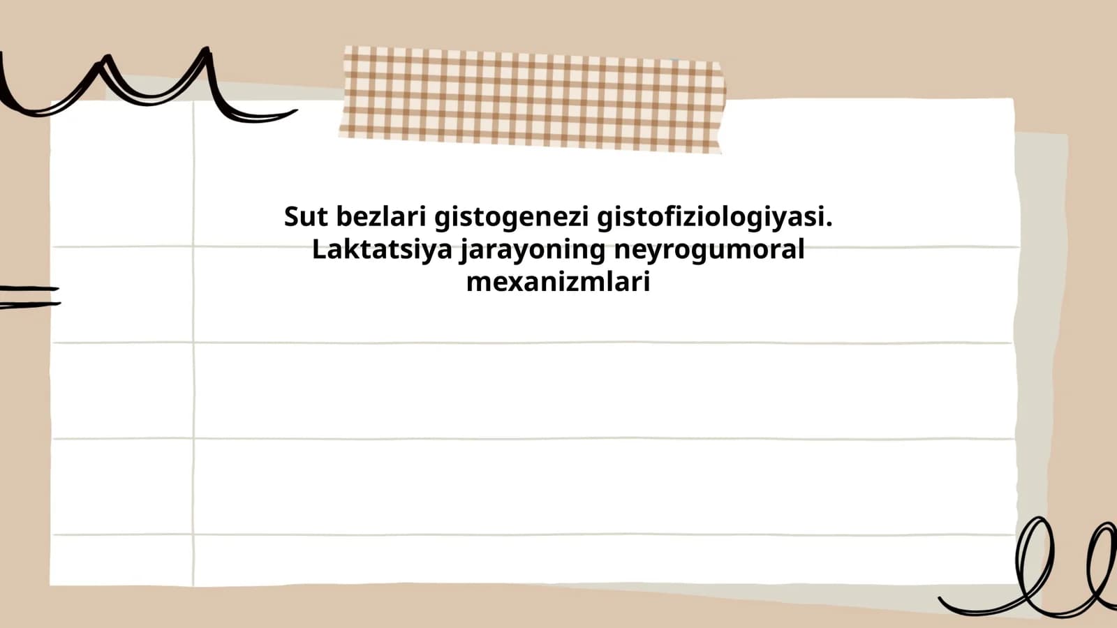 Sut bezlari gistogenezi gistofiziologiyasi. Laktatsiya jarayoning neyrogumoral mexanizmlari