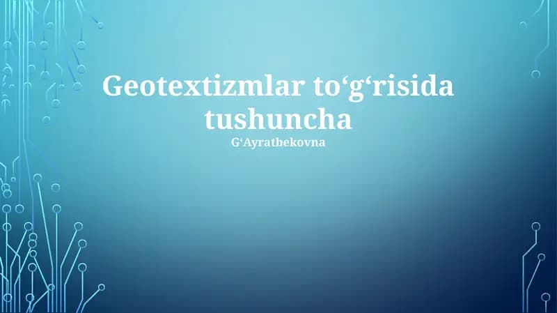 Geotekstil