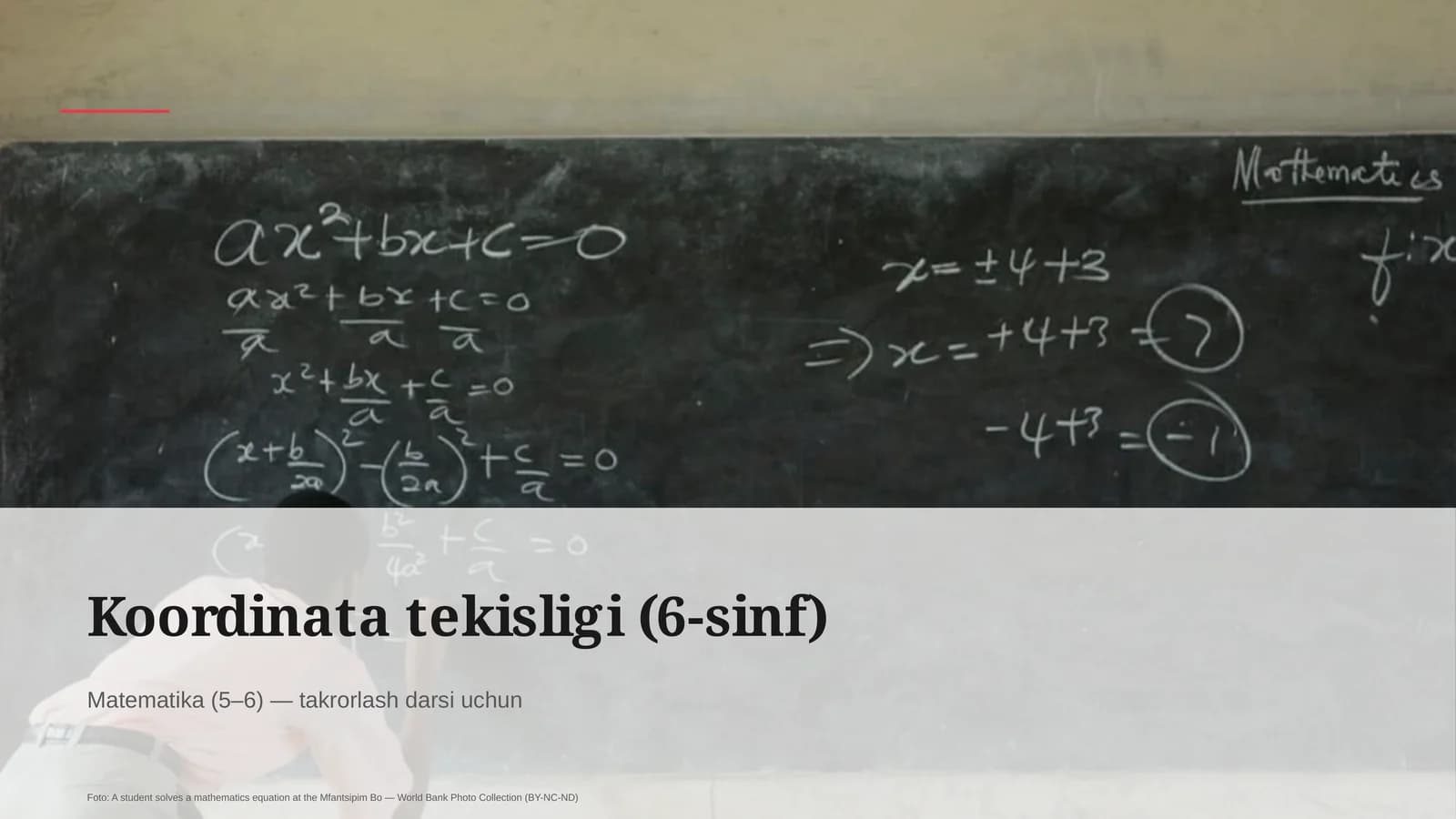 Koordinata tekisligi (6-sinf)