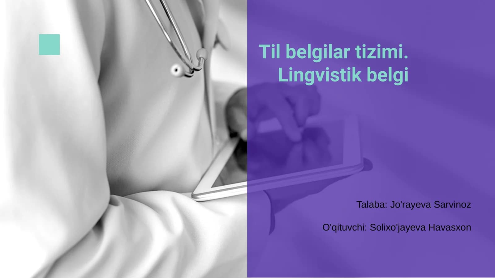 Til belgilar tizimi. Lingvistik belgi