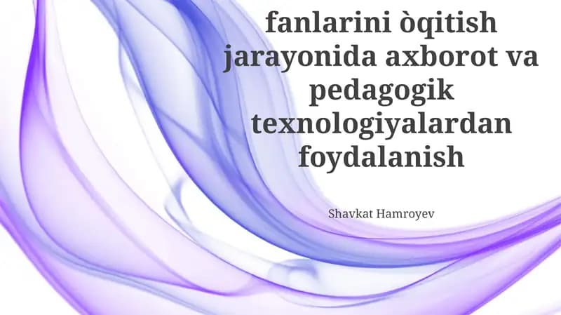 Maxsus ta'lim uchun axborot texnologiyalari