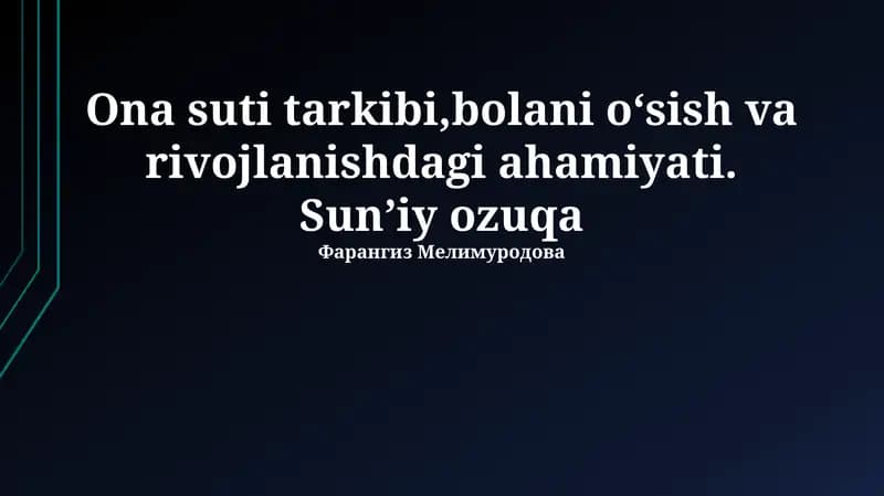Ona suti tarkibi