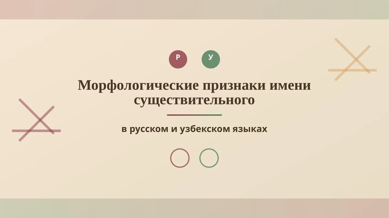Морфологические признаки имени существительного