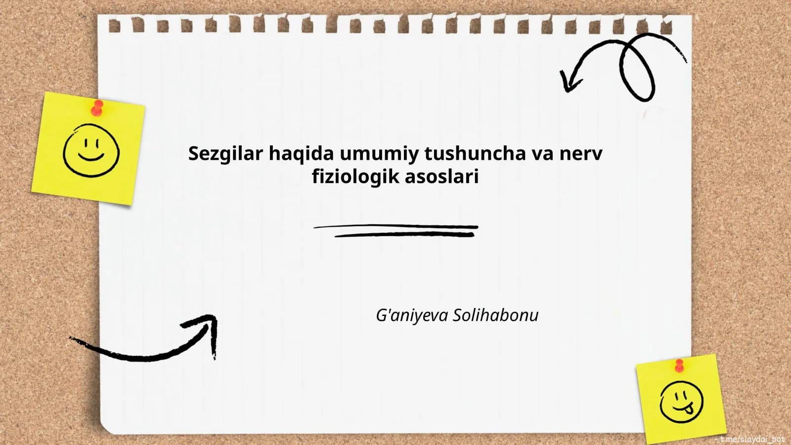 Sezgilar haqida umumiy tushuncha va nerv fiziologik asoslari