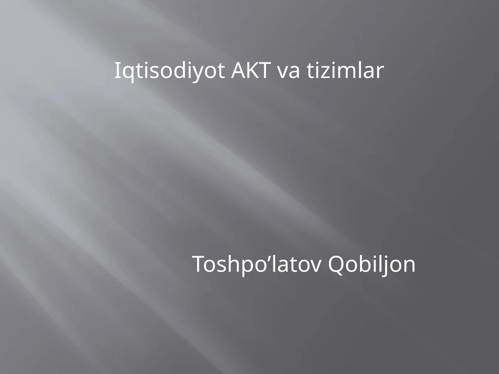 Kattamalumotlar(Big Data)ni qayta ishlashtehnologiyasi