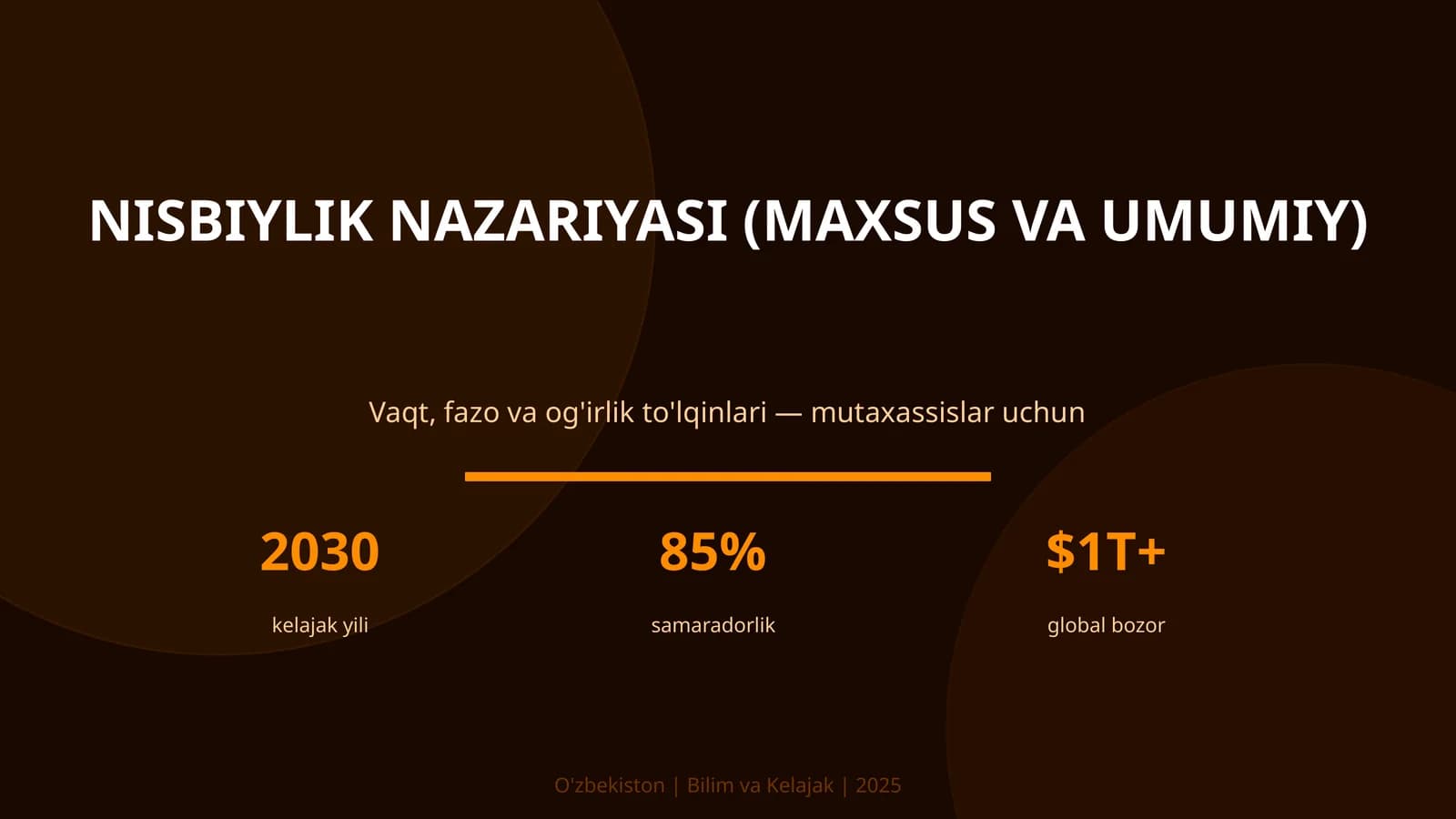 Nisbiylik nazariyasi (maxsus va umumiy)