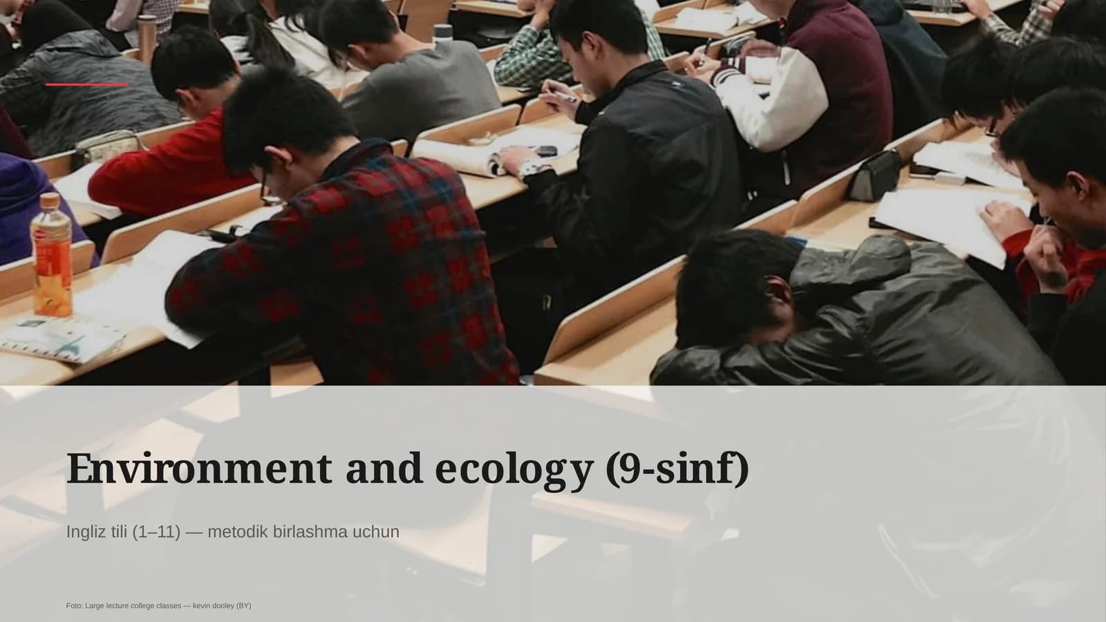 Environment and ecology (9-sinf)