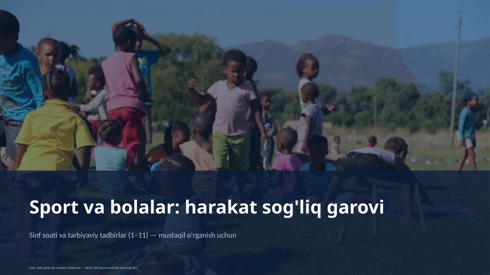 Sport va bolalar: Harakat Sog'liq Garovi