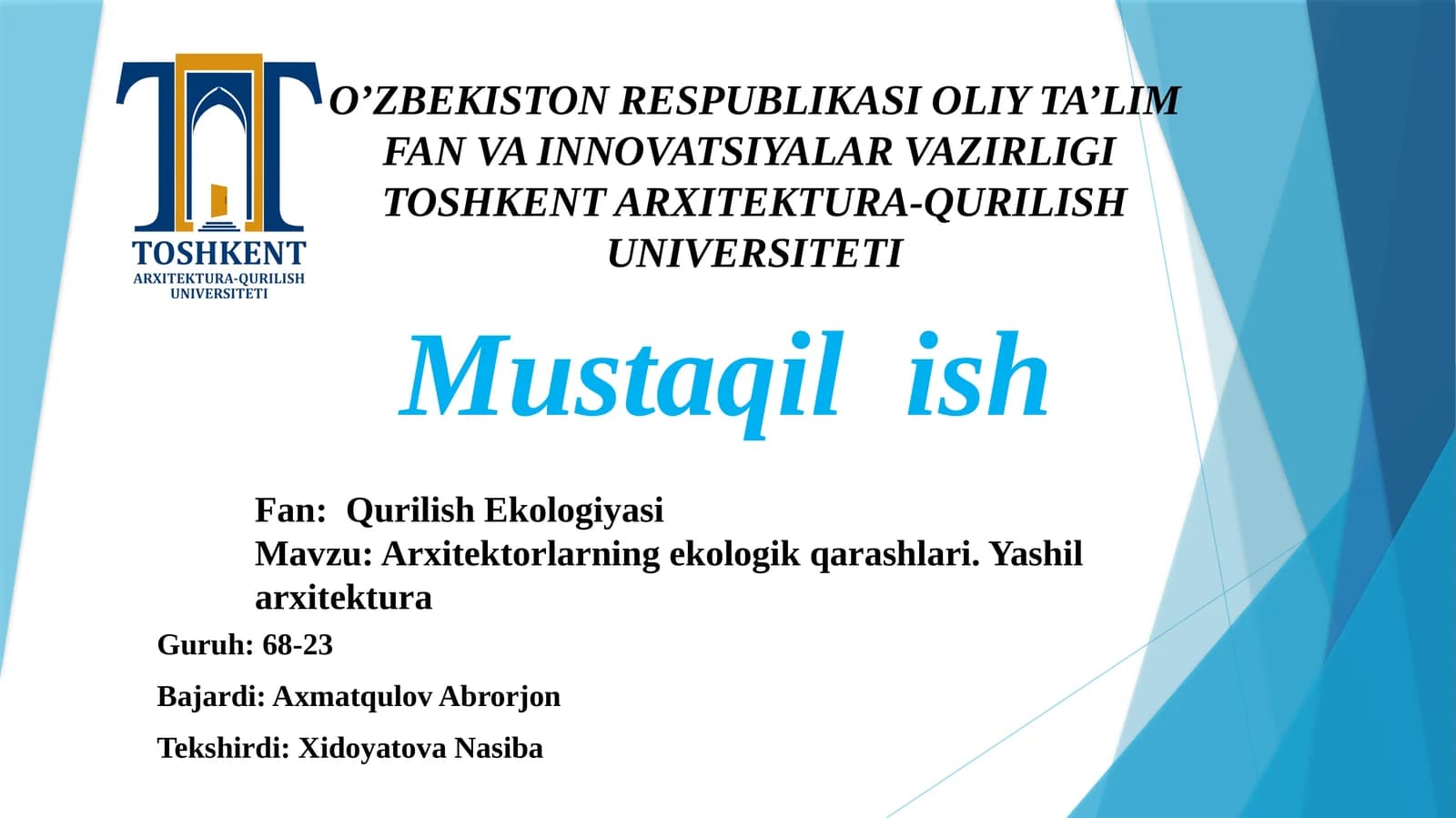 Yashilar arxitekturasi