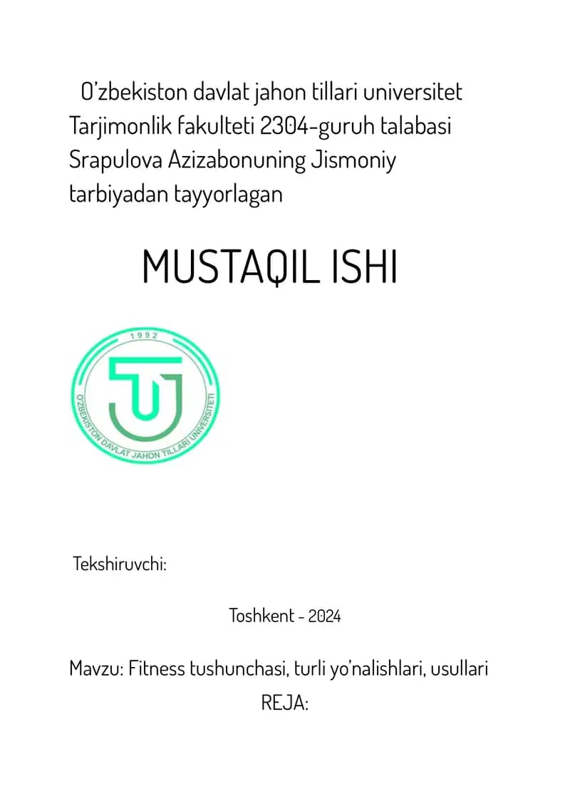 Jismoniy tarbiya