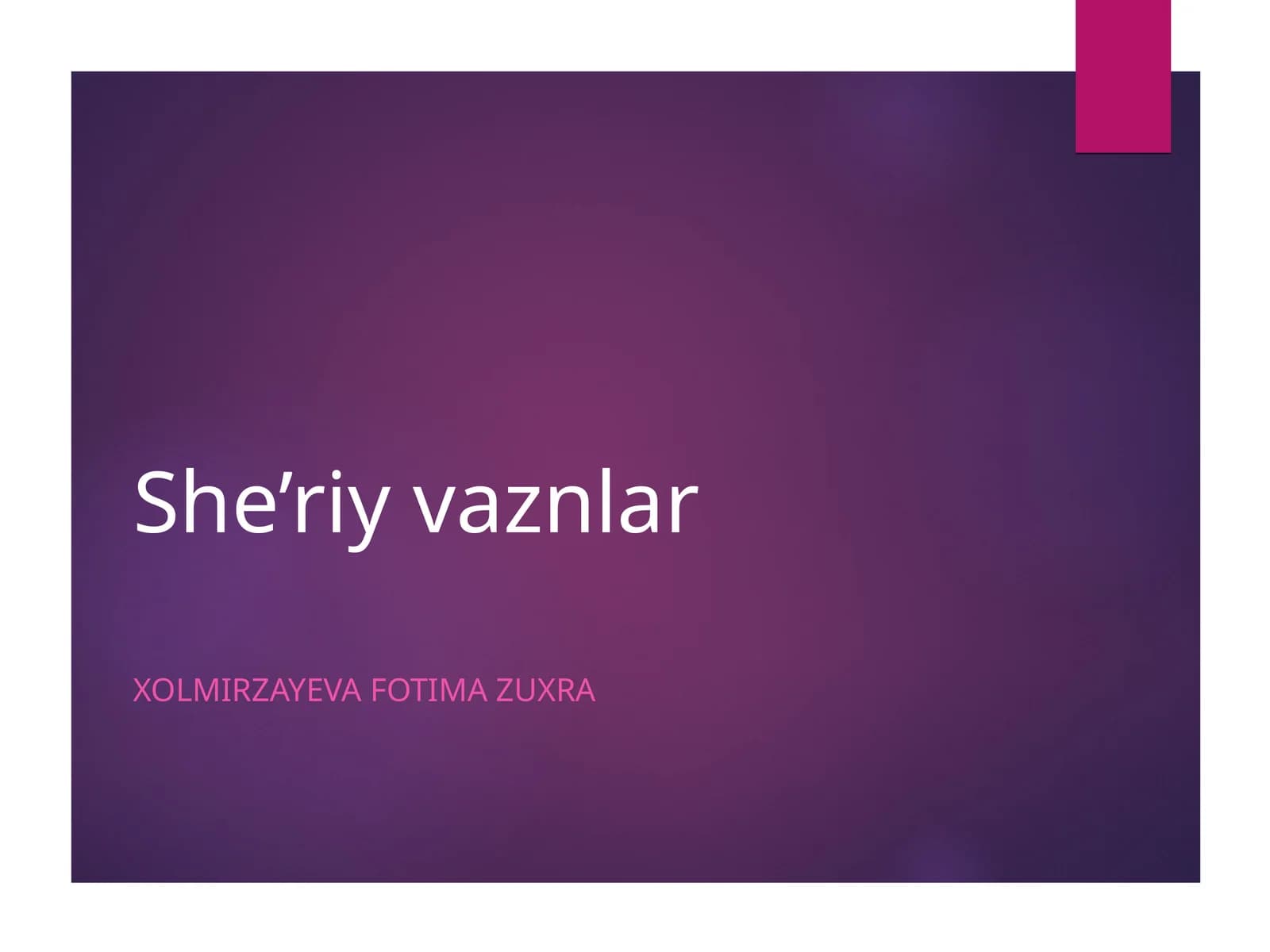 She’riy vaznlar