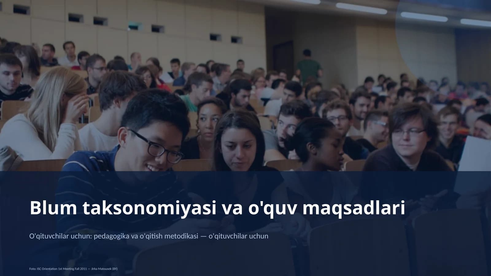 Blum taksonomiyasi va o'quv maqsadlari