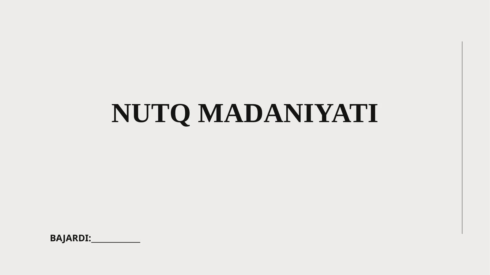 Nutq madaniyati