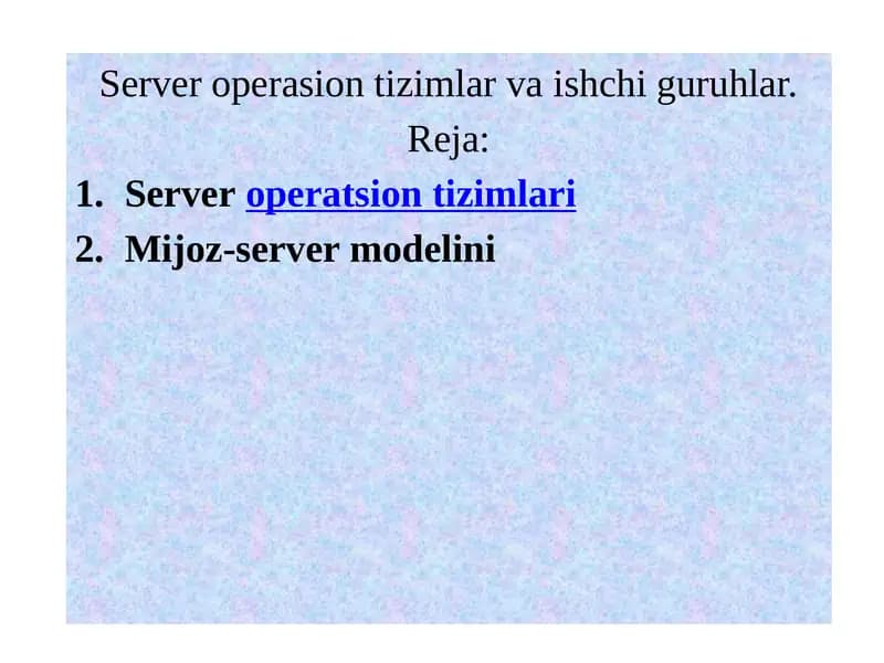 Serveroperatsiontizimlari